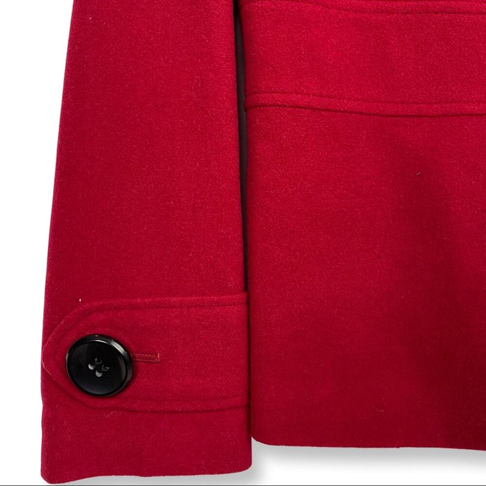 East 5th Red Blazer Jacket Classic Career Minimalist Holiday Wool Blend Large - Picture 3 of 8